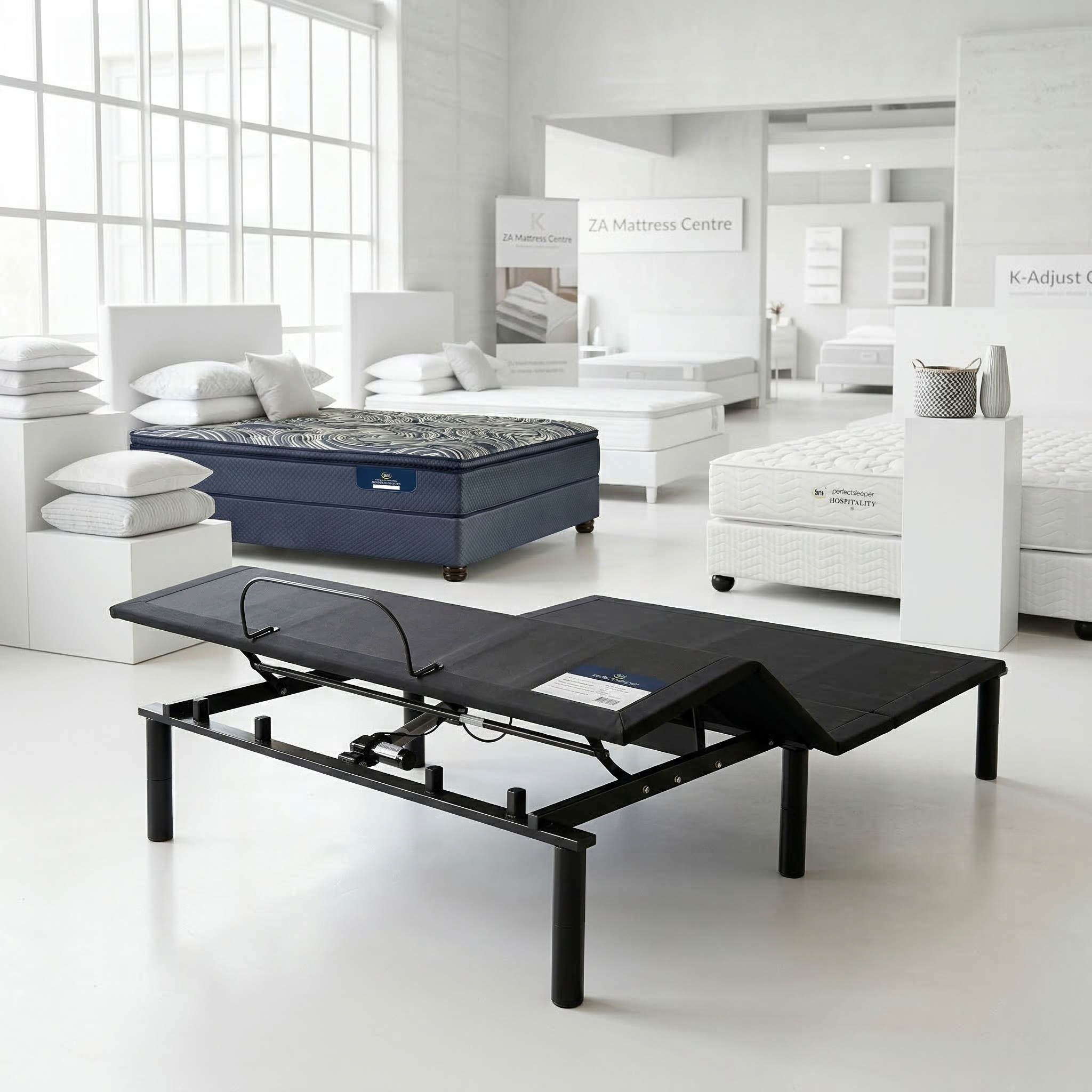 Dreamotion Adjustable Foundation And Serta Carina Mattress Set