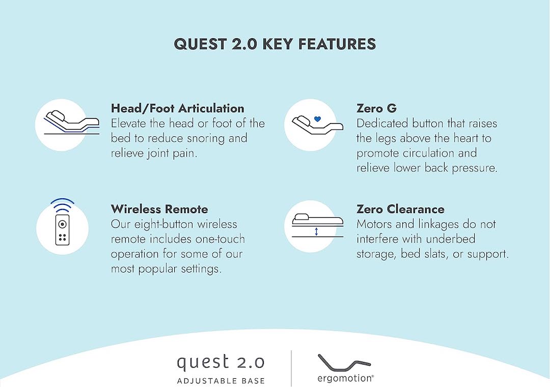 Dreamotion Adjustable Foundation And Serta Carina Mattress Set